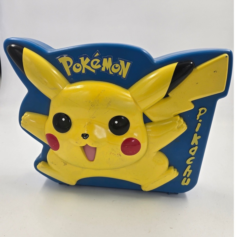 Vintage 1999 Pokemon Pikachu Nintendo Rose Art Plastic Carrying Case
